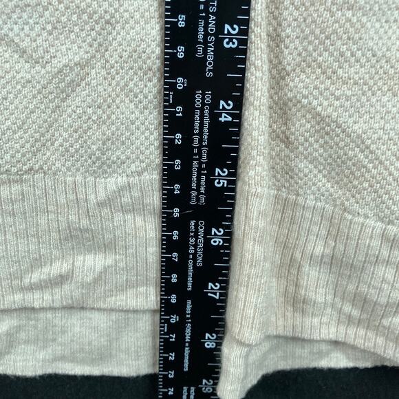 Gap Womens Sweater Cream V Neck Extra Fine Merino Wool Blend Medium Tall - Picture 9 of 12